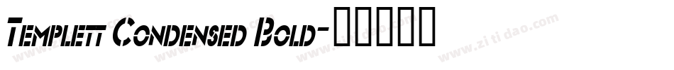 Templett Condensed Bold字体转换